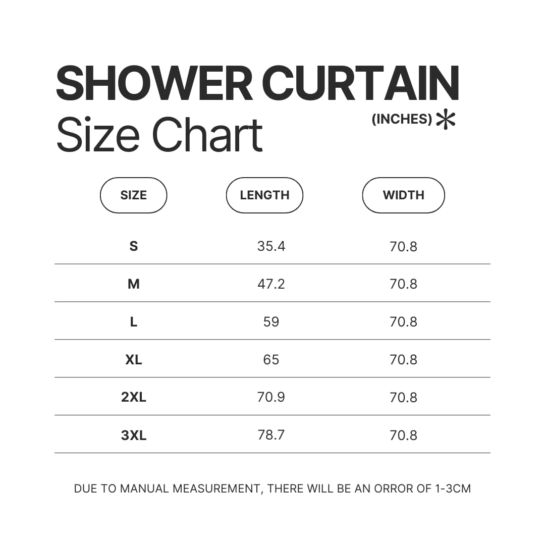Shower Curtain Size Chart - Demon Slayer UK Shop