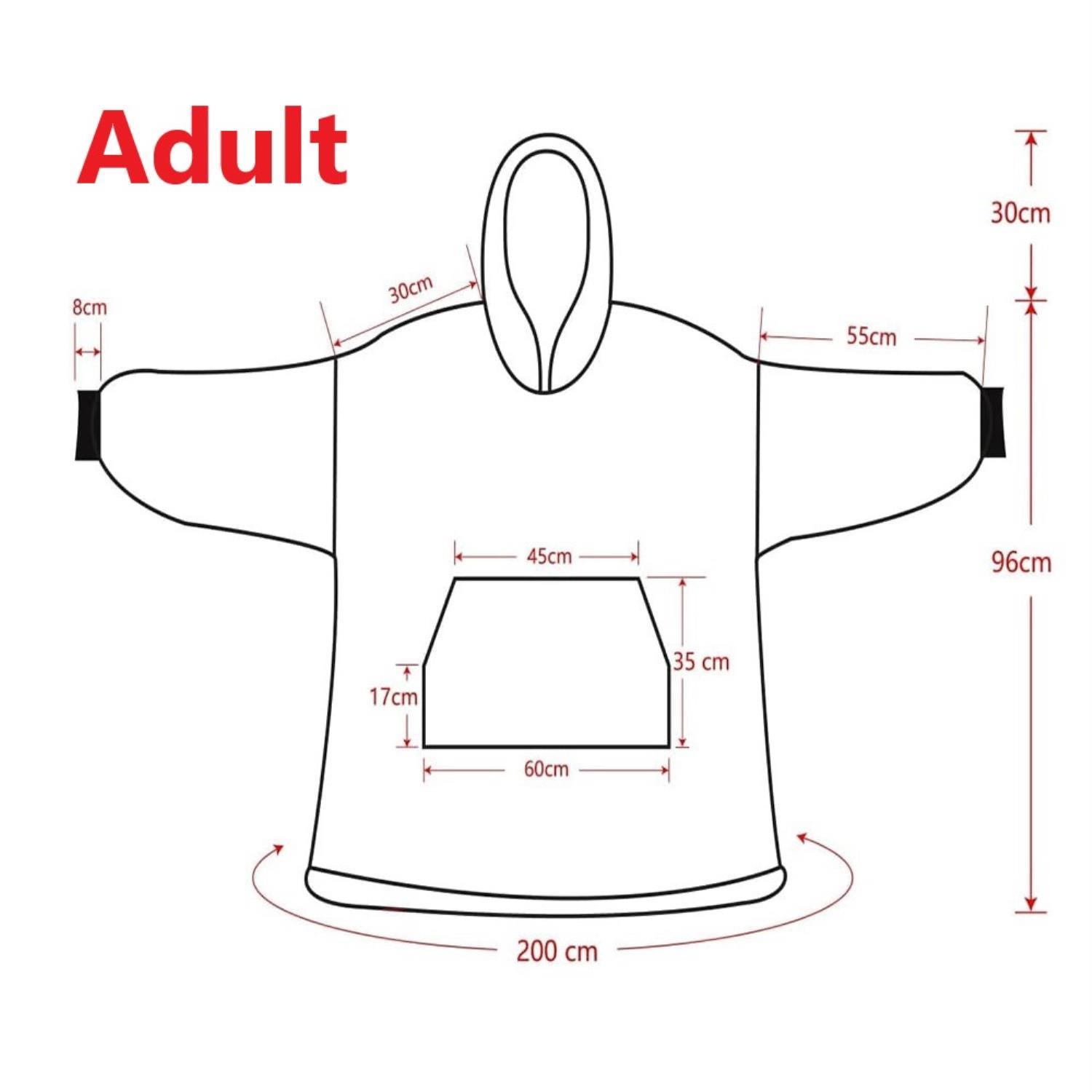 snug hoodie adult size chart - Demon Slayer UK Shop