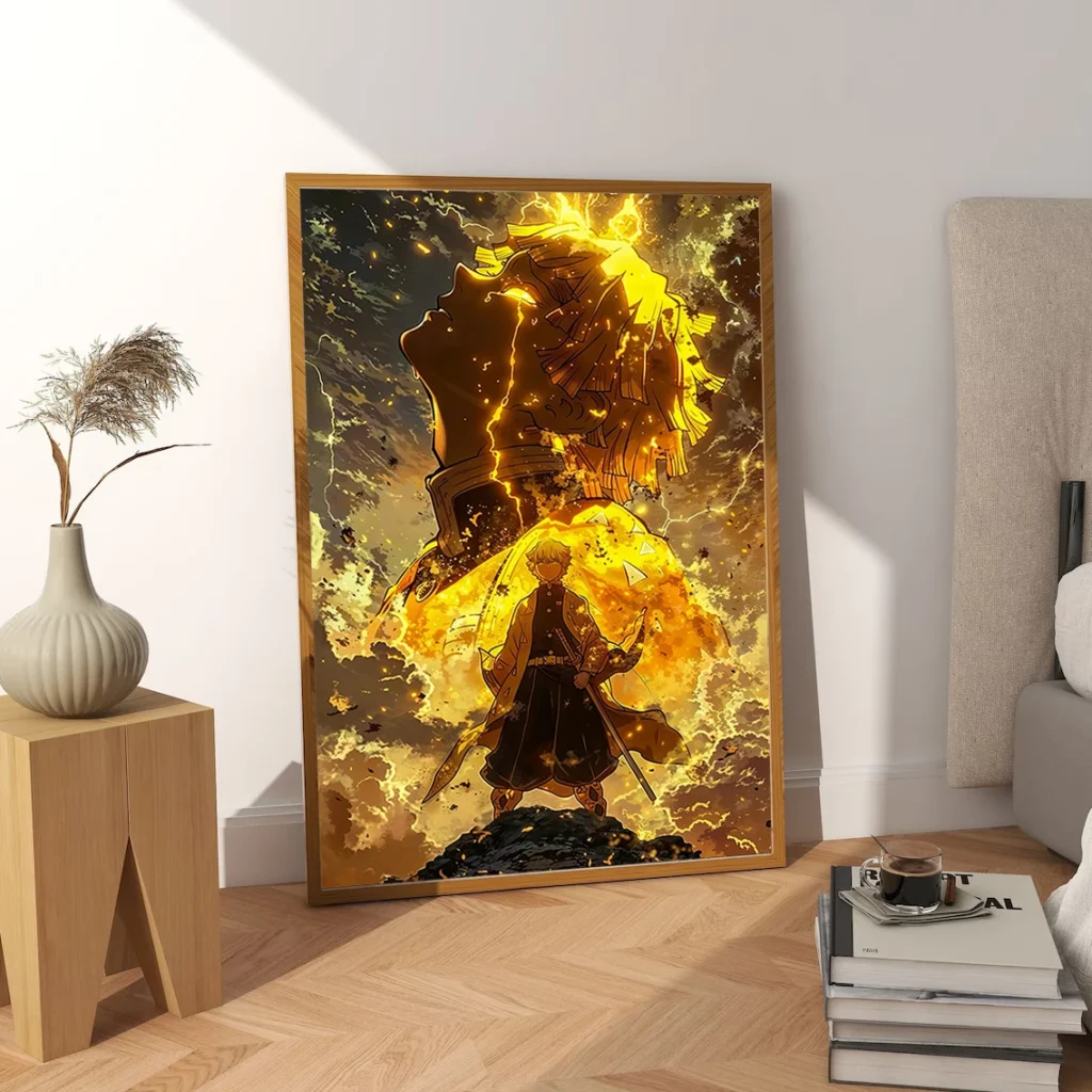 Anime Zenitsu Agatsuma Demon Slayer Wall Art