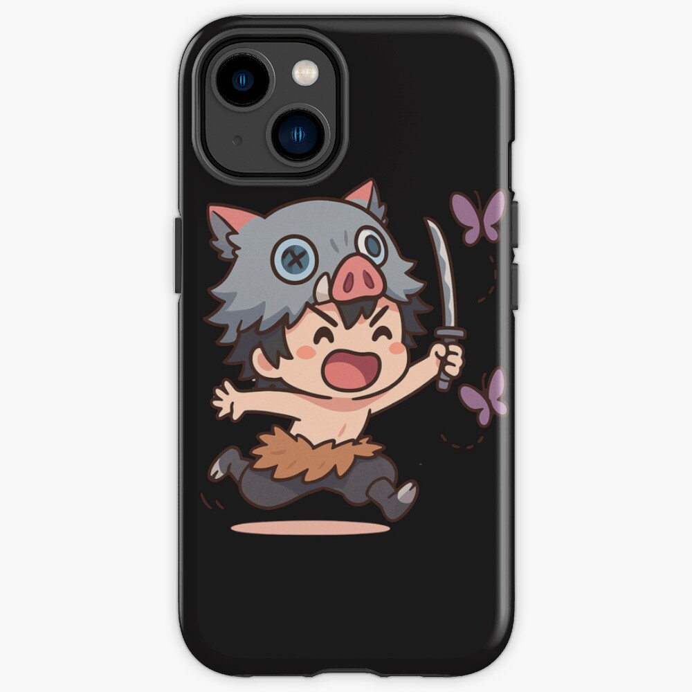 Inosuke Gym Time Chibi Inosuke Lifting Dumbbells Iphone Case