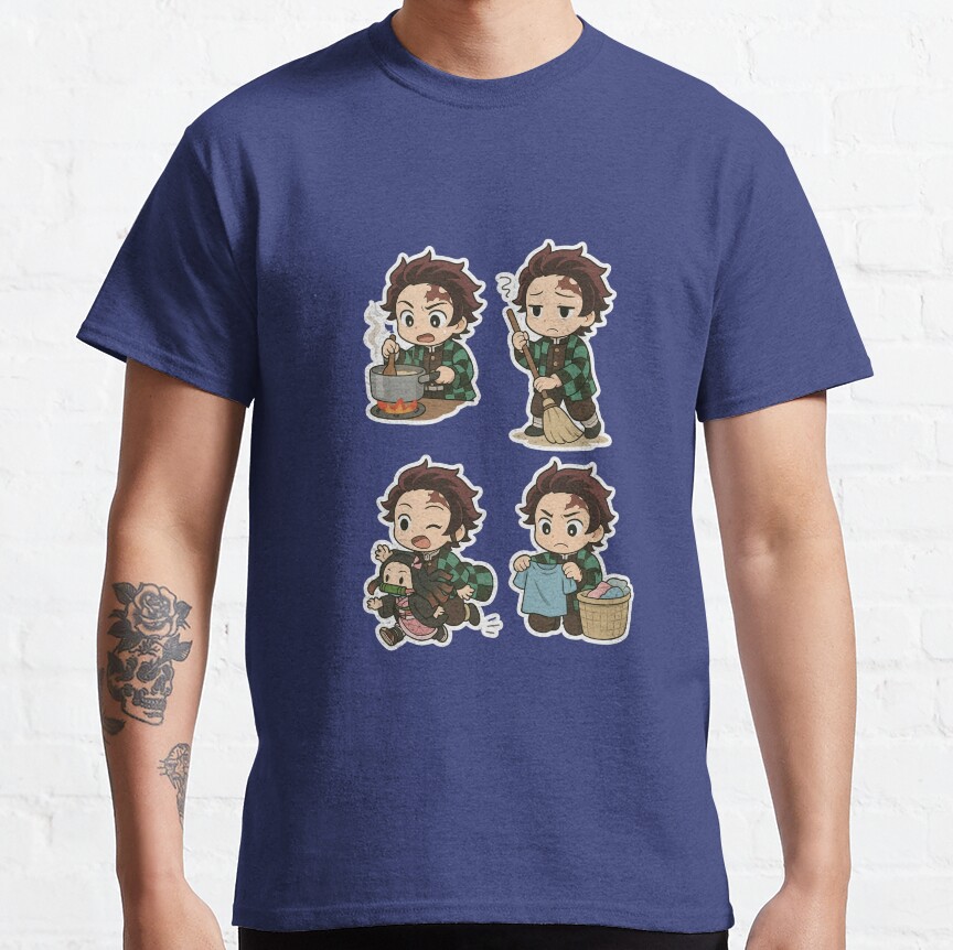 Tanjiro S Daily Struggles Funny Chibi Moments Of Everyday Chaos T-shirt - Image 5
