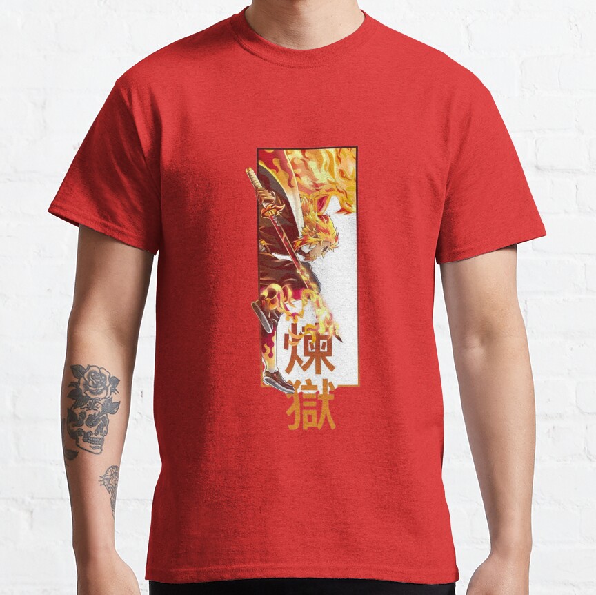 Rengoku Kyojuro Demon Slayer T-shirt - Image 6
