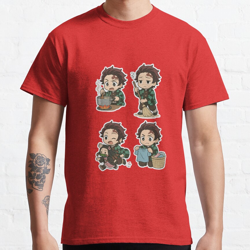 Tanjiro S Daily Struggles Funny Chibi Moments Of Everyday Chaos T-shirt - Image 6