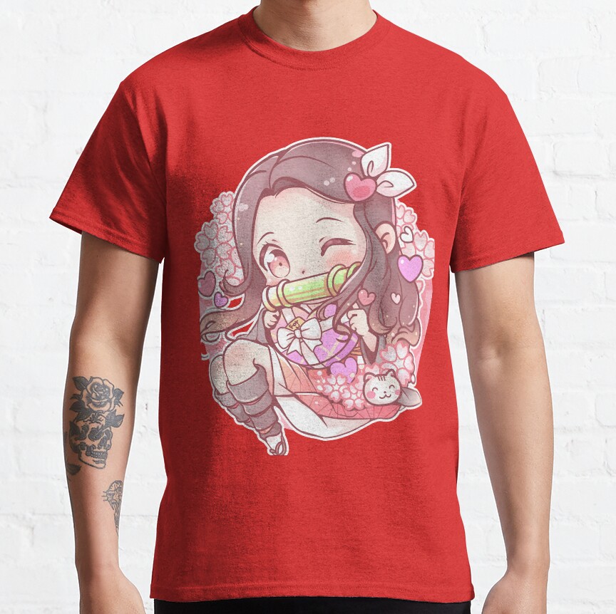Cute Nezuko Demon Slayer Fanart T-shirt - Image 6
