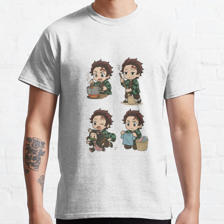 Tanjiro S Daily Struggles Funny Chibi Moments Of Everyday Chaos T-shirt - Image 2