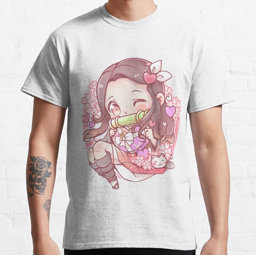 Cute Nezuko Demon Slayer Fanart T-shirt