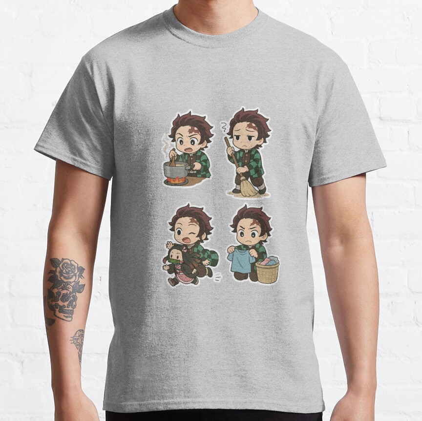 Tanjiro S Daily Struggles Funny Chibi Moments Of Everyday Chaos T-shirt - Image 4