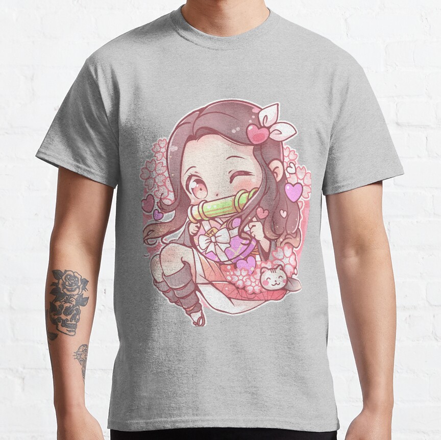 Cute Nezuko Demon Slayer Fanart T-shirt - Image 4