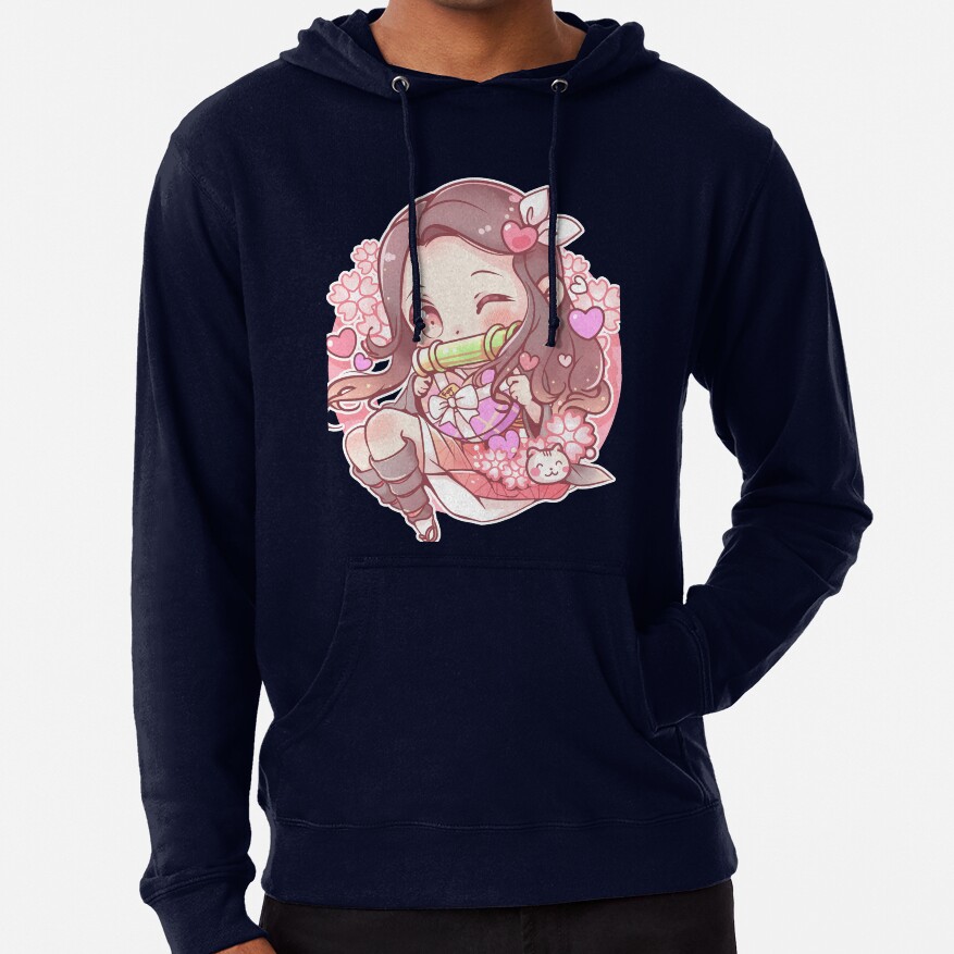 Cute Nezuko Demon Slayer Fanart Hoodie - Image 6
