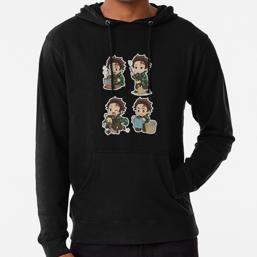 Tanjiro S Daily Struggles Funny Chibi Moments Of Everyday Chaos Hoodie