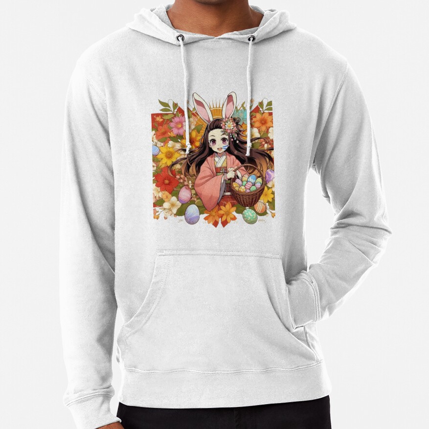 Nezuko S Easter Spirit Anime Meets Spring Joy Hoodie