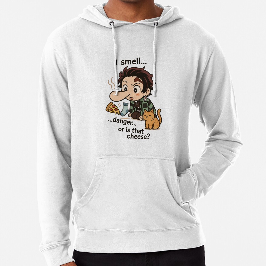 Chibi Tanjiro Sniffing Danger Or Cheese Hoodie