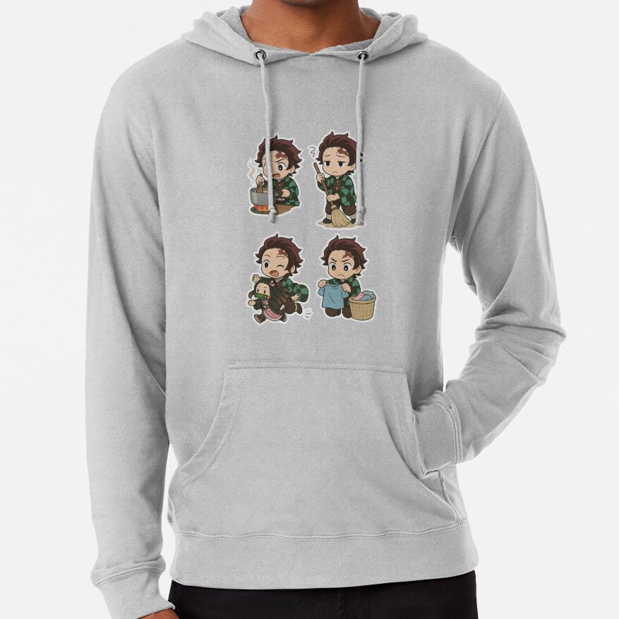 Tanjiro S Daily Struggles Funny Chibi Moments Of Everyday Chaos Hoodie - Image 5