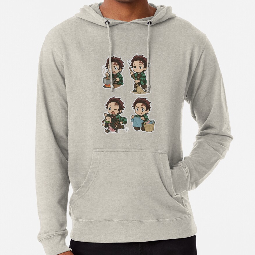 Tanjiro S Daily Struggles Funny Chibi Moments Of Everyday Chaos Hoodie - Image 4