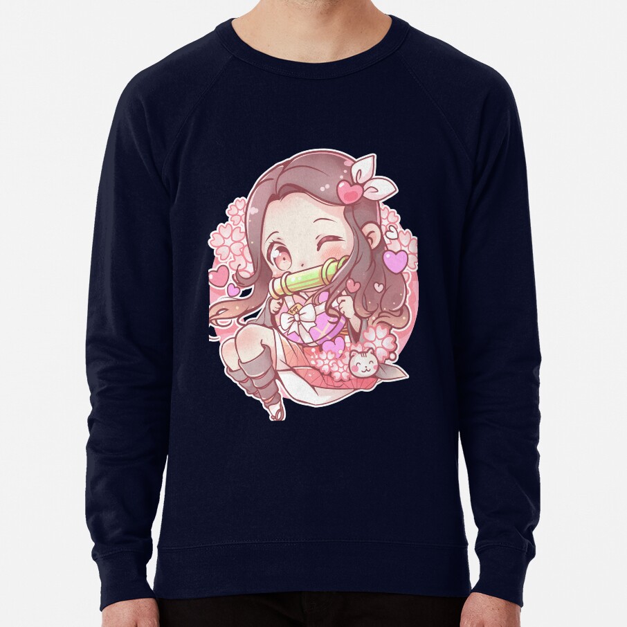 Cute Nezuko Demon Slayer Fanart Sweatshirt - Image 6