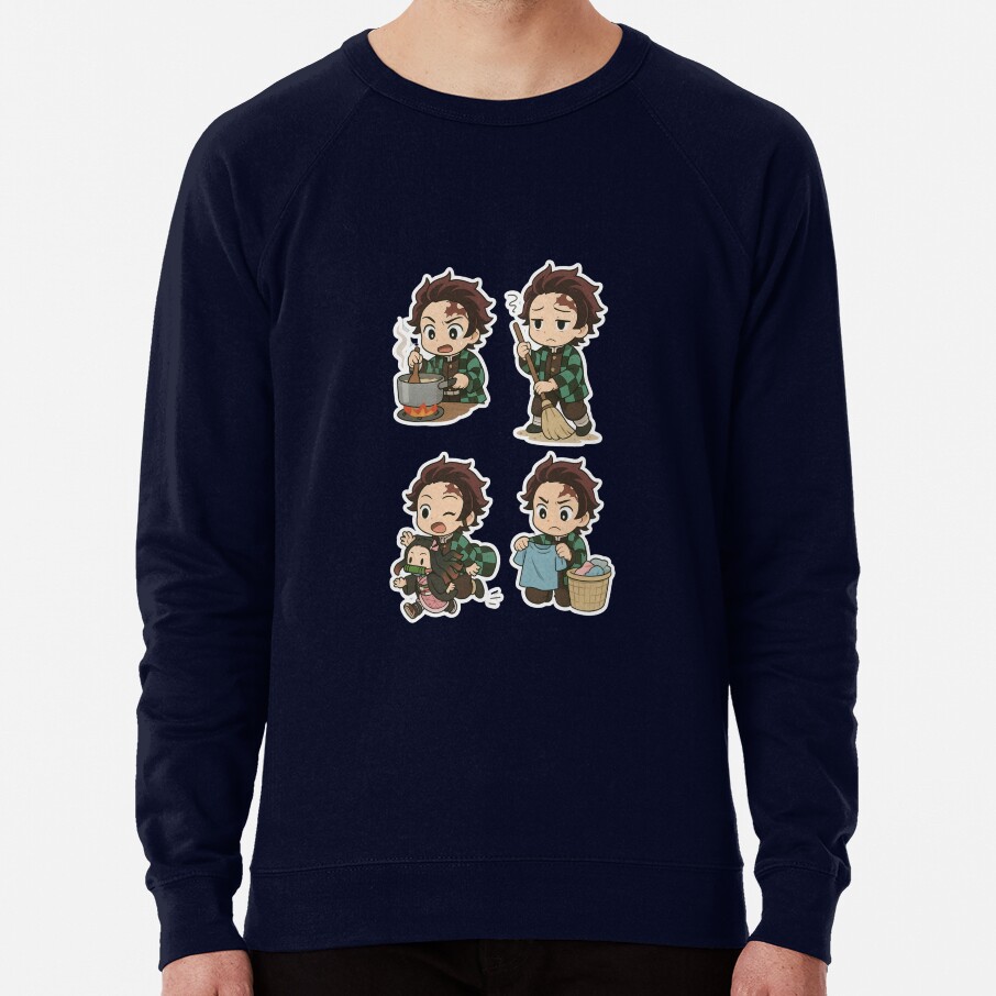 Tanjiro S Daily Struggles Funny Chibi Moments Of Everyday Chaos Sweatshirt - Image 6