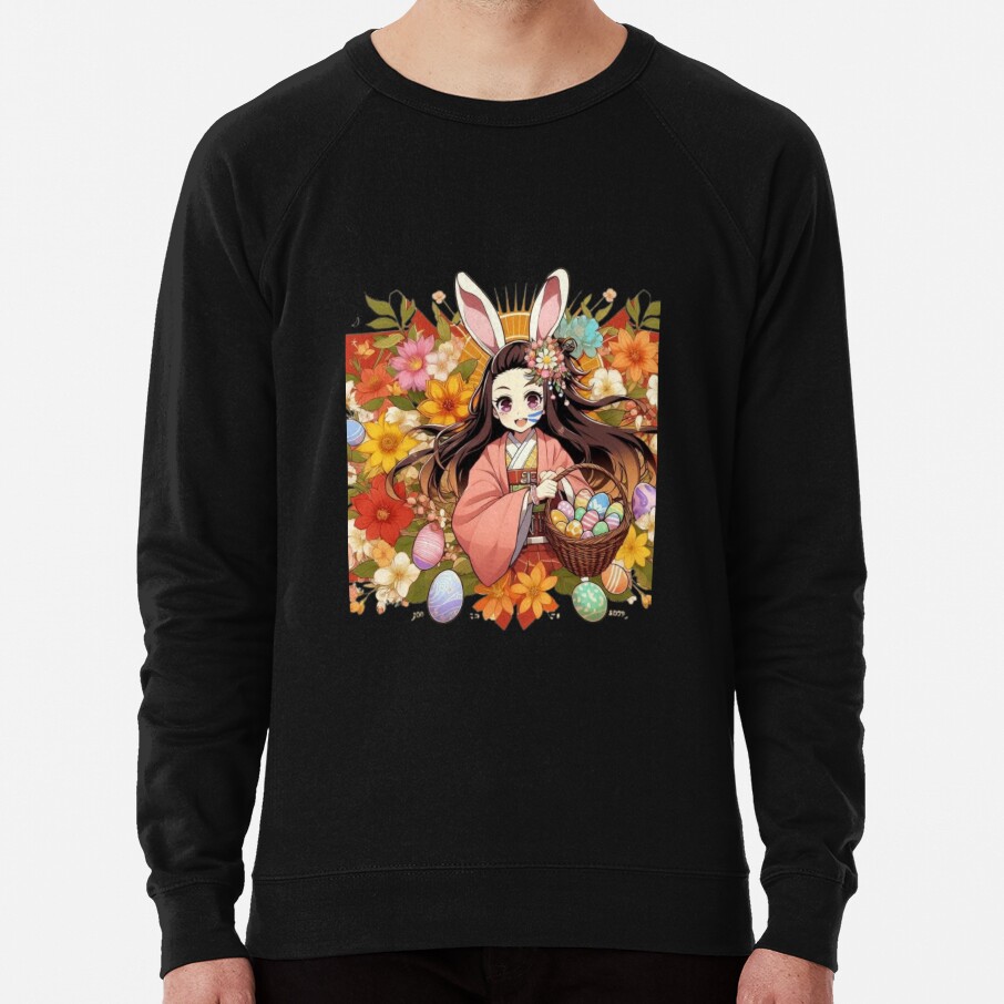 Nezuko S Easter Spirit Anime Meets Spring Joy Sweatshirt