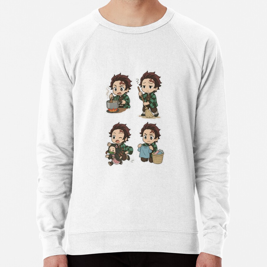 Tanjiro S Daily Struggles Funny Chibi Moments Of Everyday Chaos Sweatshirt - Image 2