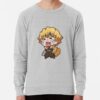 ssrcolightweight sweatshirtmensheather greyfrontsquare productx1000 bgf8f8f8 14 - Demon Slayer UK Shop