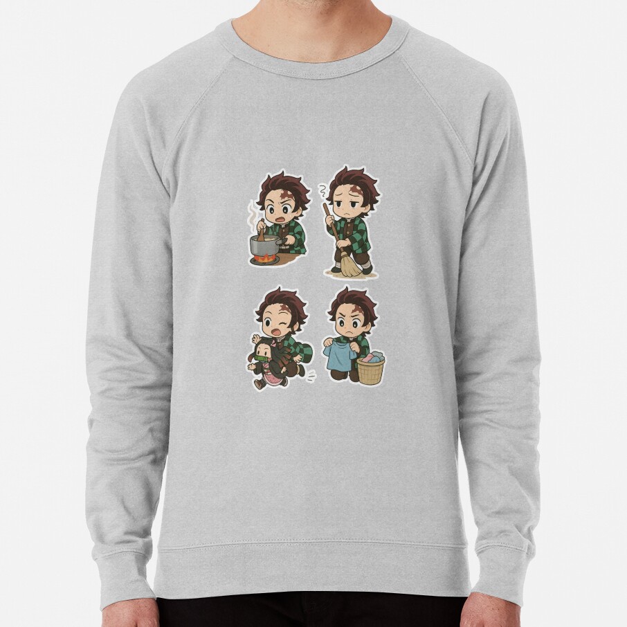 Tanjiro S Daily Struggles Funny Chibi Moments Of Everyday Chaos Sweatshirt - Image 5