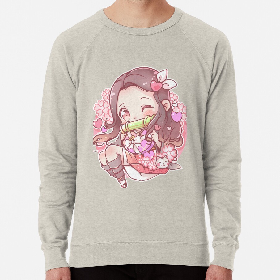Cute Nezuko Demon Slayer Fanart Sweatshirt - Image 4