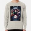 ssrcolightweight sweatshirtmensoatmeal heatherfrontsquare productx1000 bgf8f8f8 2 - Demon Slayer UK Shop