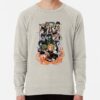 ssrcolightweight sweatshirtmensoatmeal heatherfrontsquare productx1000 bgf8f8f8 3 - Demon Slayer UK Shop