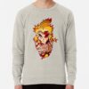 ssrcolightweight sweatshirtmensoatmeal heatherfrontsquare productx1000 bgf8f8f8 44 - Demon Slayer UK Shop