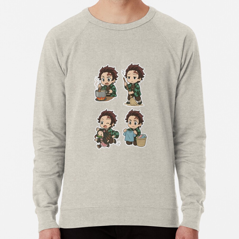 Tanjiro S Daily Struggles Funny Chibi Moments Of Everyday Chaos Sweatshirt - Image 4