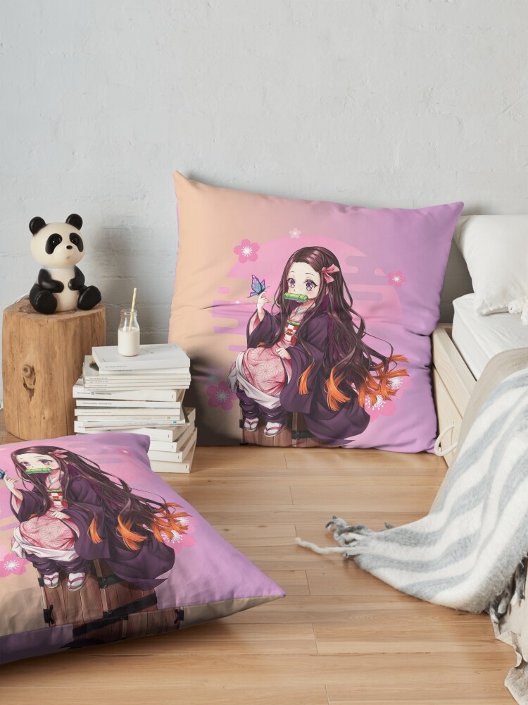 Immerse Yourself In The Epic Universe Of Demon Slayer With Nezuko S Exclusive Design Throw Pillow - Image 2