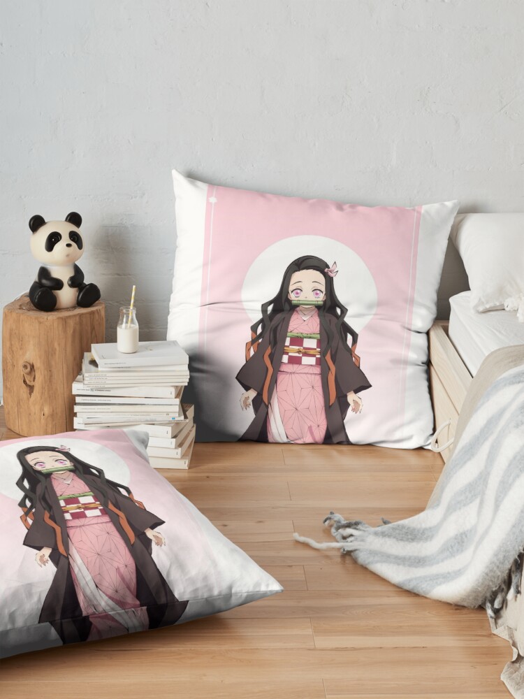 Awaken Your Demonic Side With The Exclusive Nezuko Demon Slayer Design Throw Pillow - Image 2