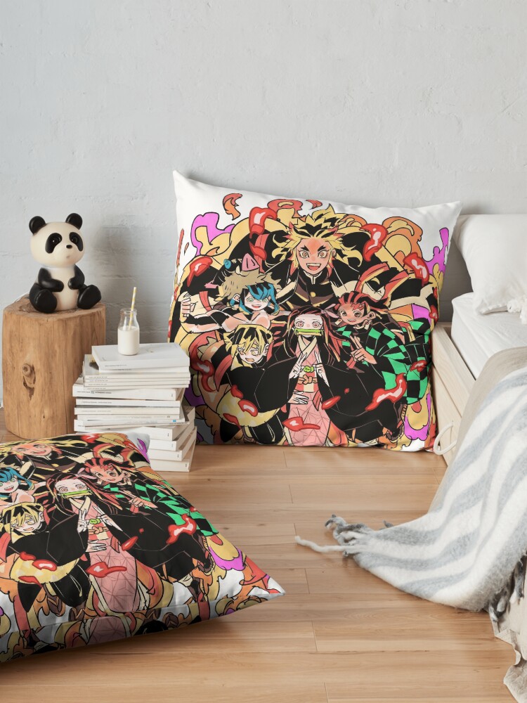 Great Art Work Of Slayer Yaiba Animes Film Throw Pillow - Image 2