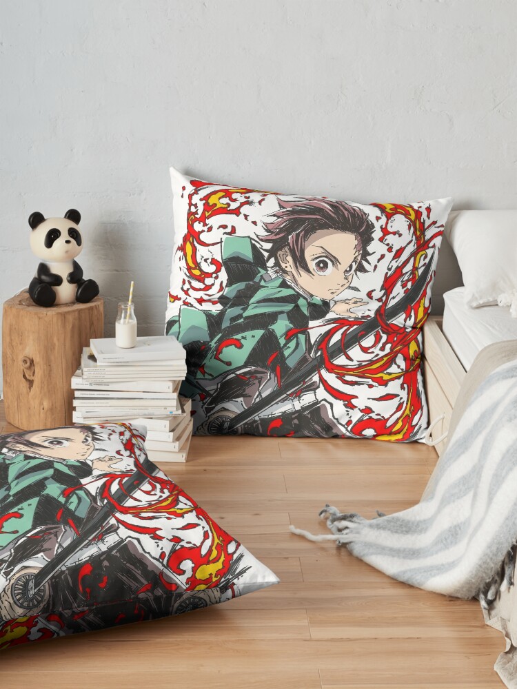 Art Work Of Great Nice Slayer Yaiba Animes Japan Throw Pillow - Image 2