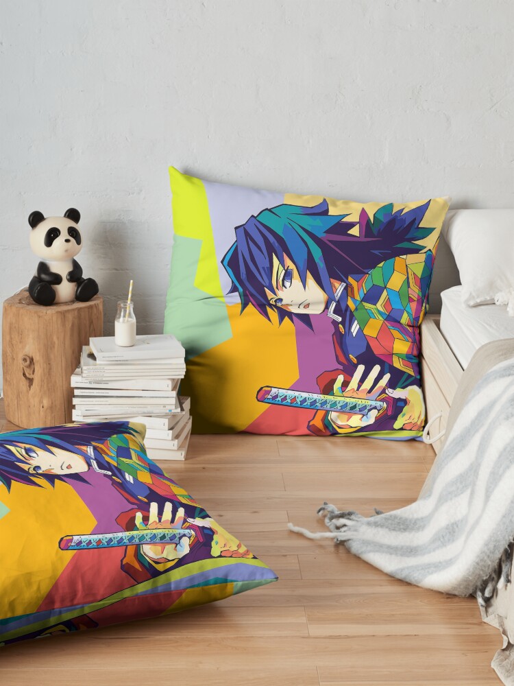 Giyu Tomioka Wpap Art Throw Pillow - Image 2