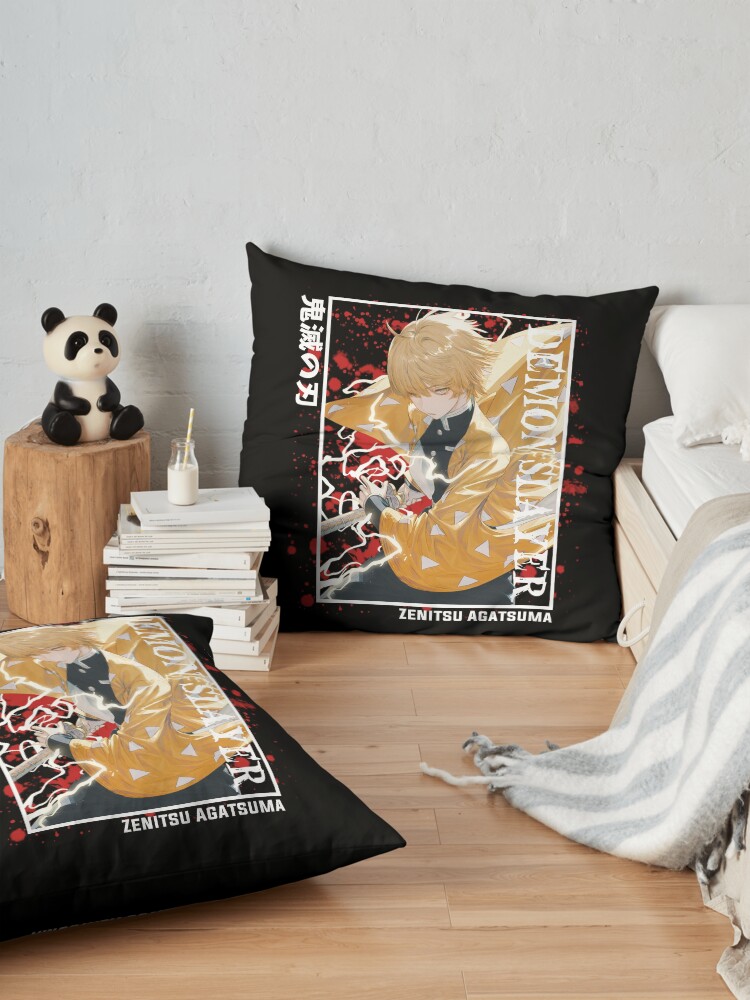 Demon Slayer Zenitsu Agatsuma Throw Pillow - Image 2
