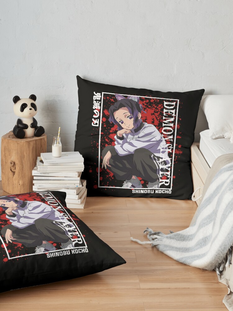 Demon Slayer Shinobu Kocho Throw Pillow - Image 2