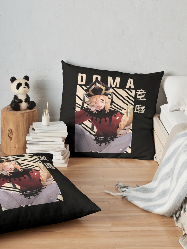 Demon Slayer Doma Throw Pillow - Image 2