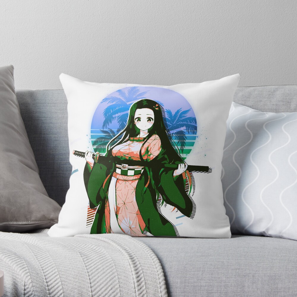 Nezuko Kimetsu No Yaiba Throw Pillow