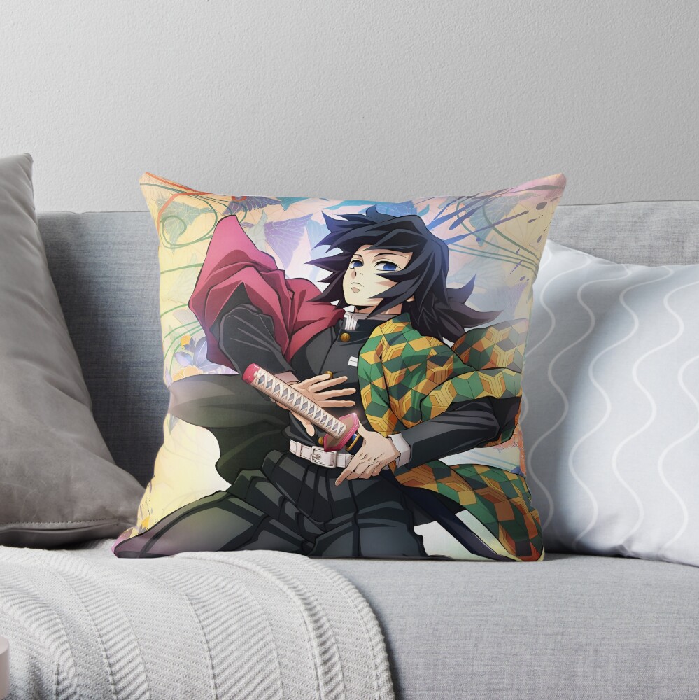 Art Work Of Great Awesome Slayer Yaiba Animes Japan Throw Pillow