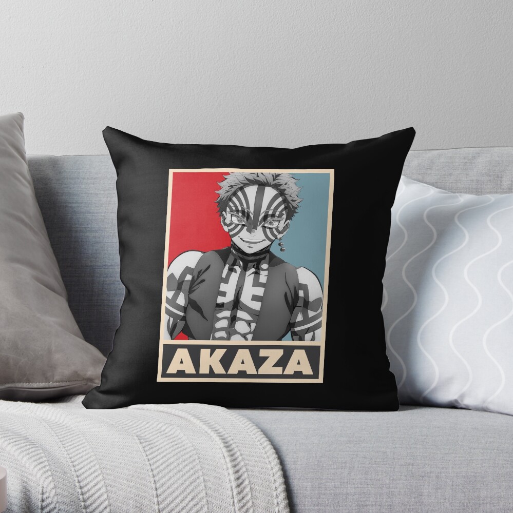 Demon Slayer Akaza Throw Pillow