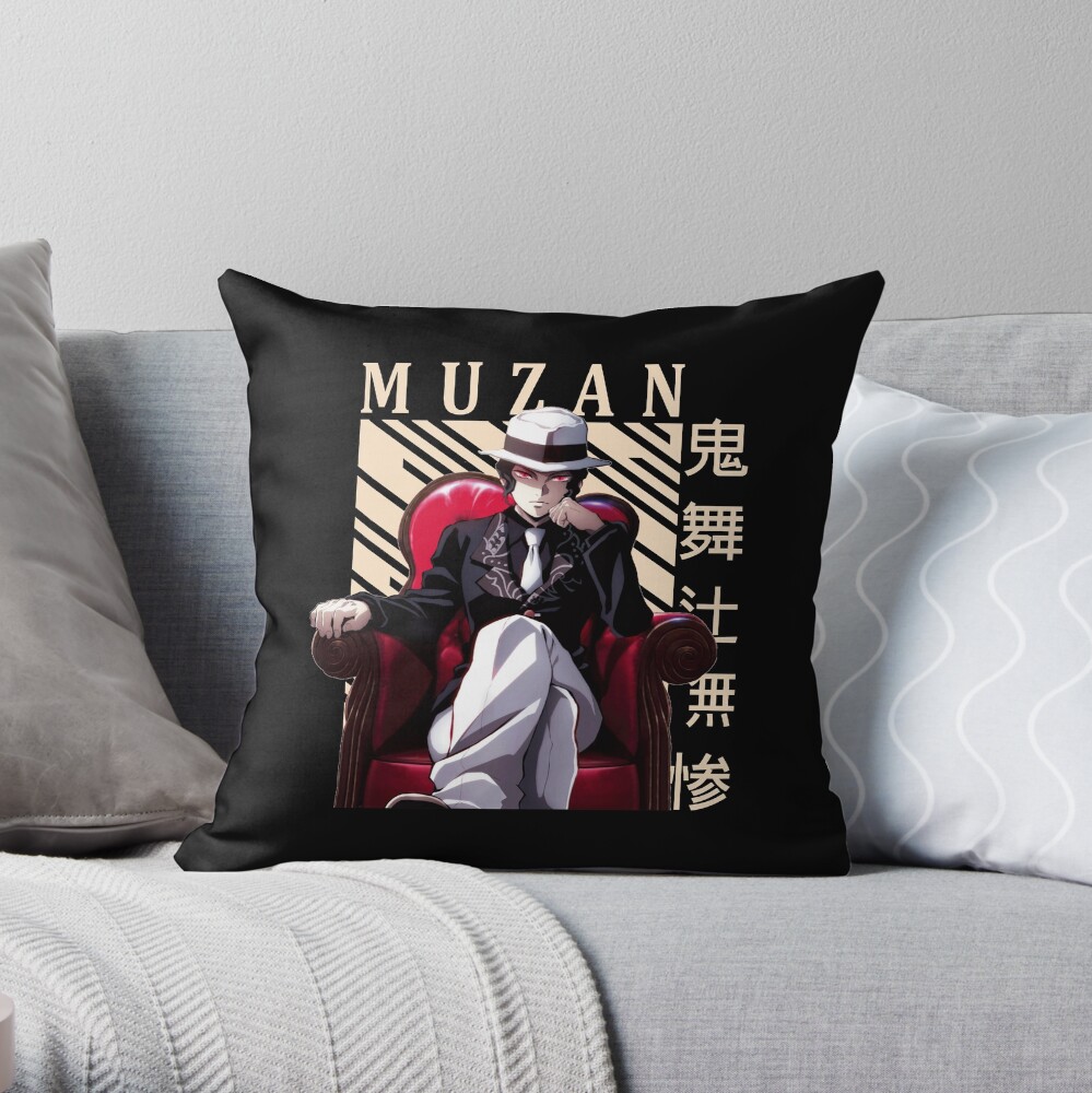 Demon Slayer Muzan Throw Pillow