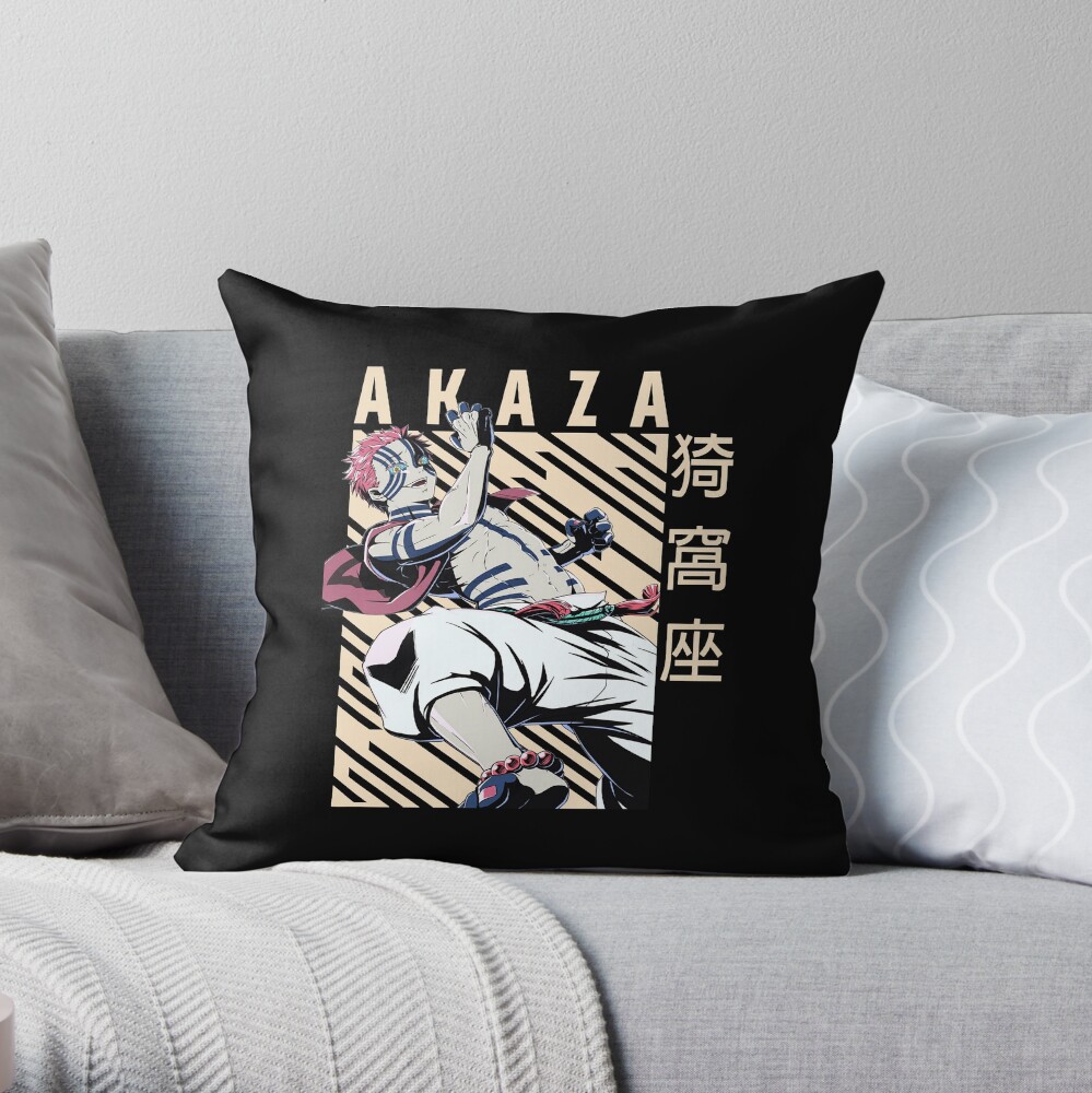 Demon Slayer Akaza Throw Pillow