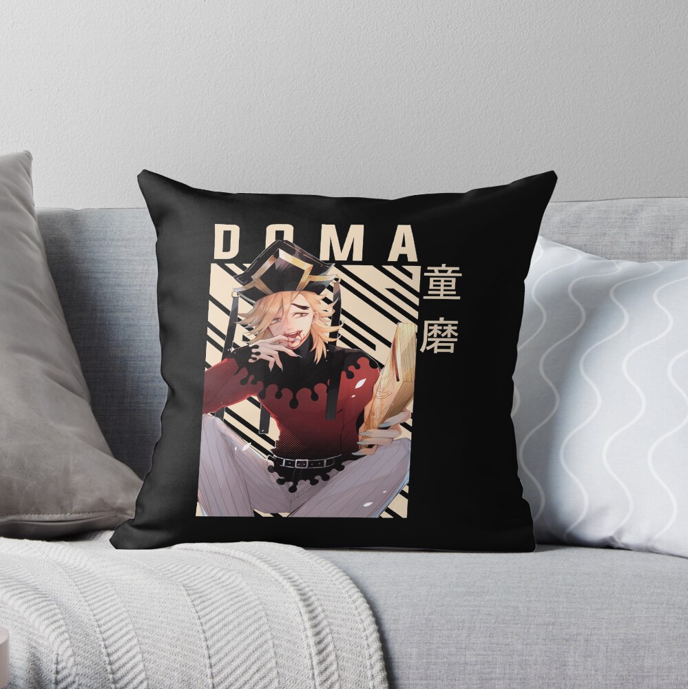 Demon Slayer Doma Throw Pillow