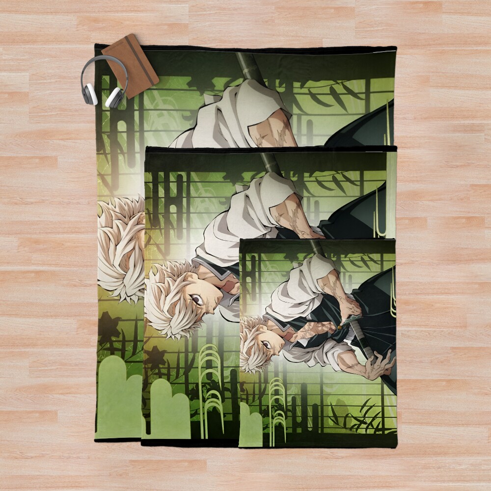 Amazings Art Work Of Slayer Yaiba Animes Japan Film Throw Blanket - Image 3