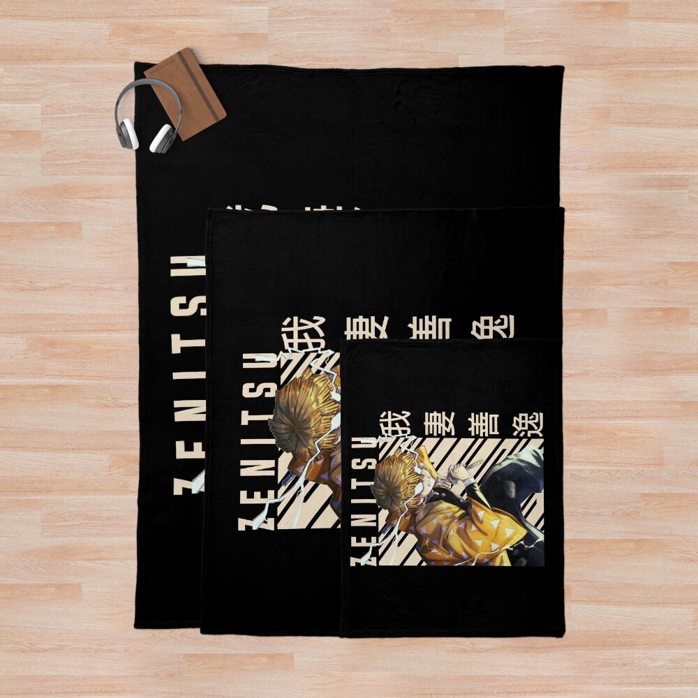 Demon Slayer Zenitsu Agatsuma Throw Blanket - Image 3