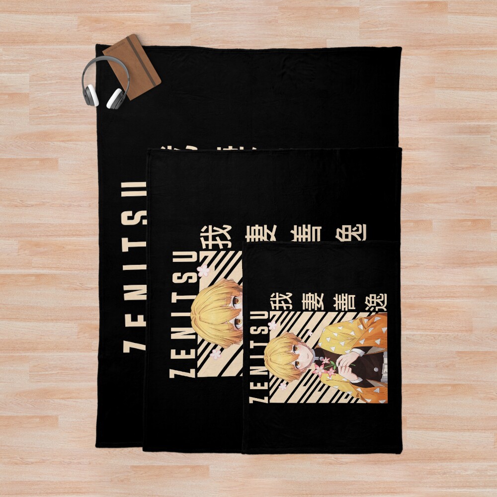 Demon Slayer Zenitsu Agatsuma Throw Blanket - Image 3