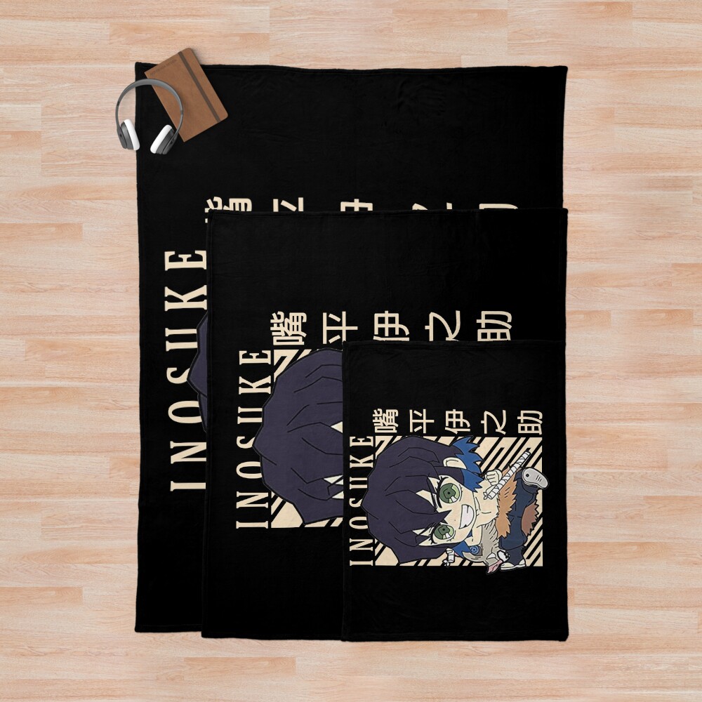 Demon Slayer Inosuke Throw Blanket - Image 3