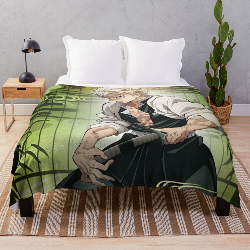 Amazings Art Work Of Slayer Yaiba Animes Japan Film Throw Blanket