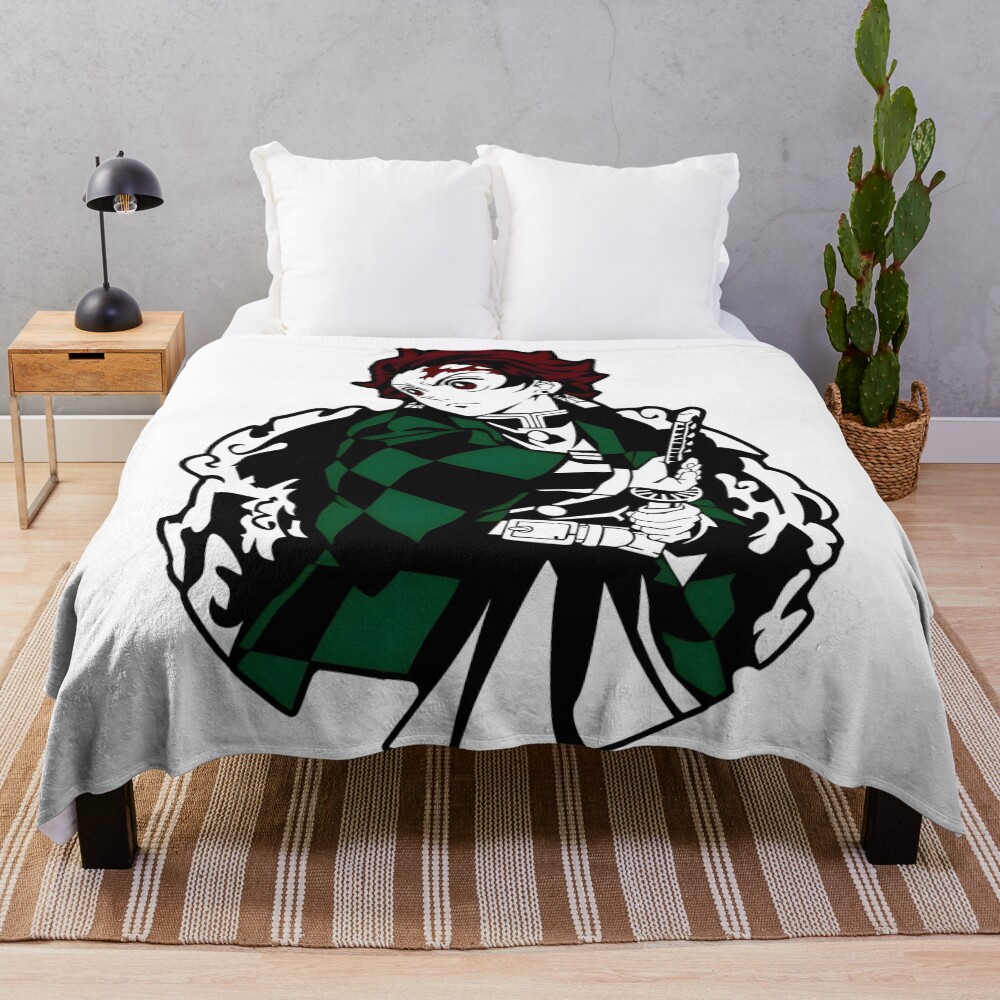 Amazing Art Work Of Slayer Yaiba Animes Film Stand Throw Blanket