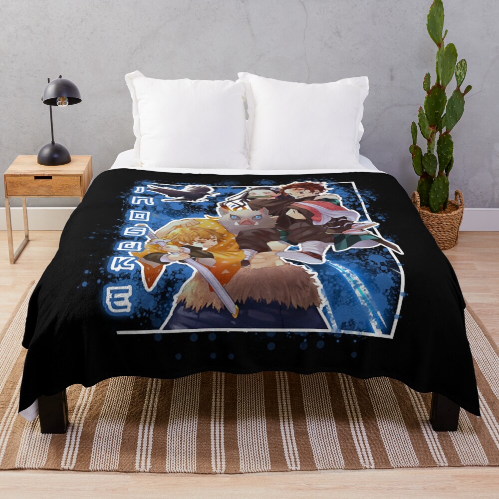 Inosuke Team Demon Throw Blanket